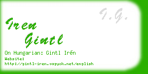 iren gintl business card